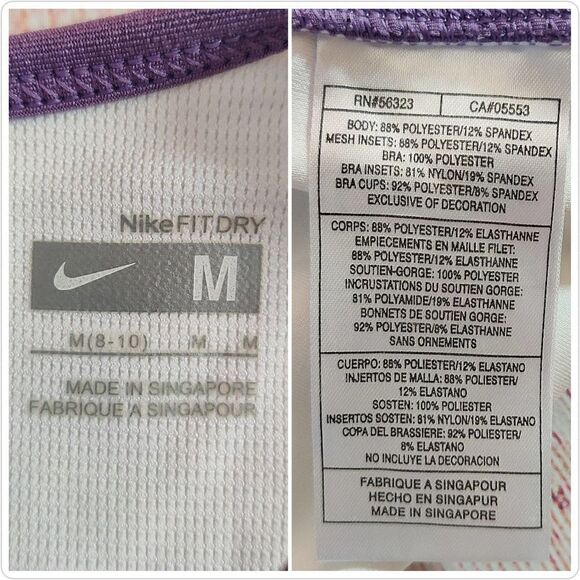 Nike Fit Dry fitted racerback tank top 208401-110 M - Picture 10 of 10